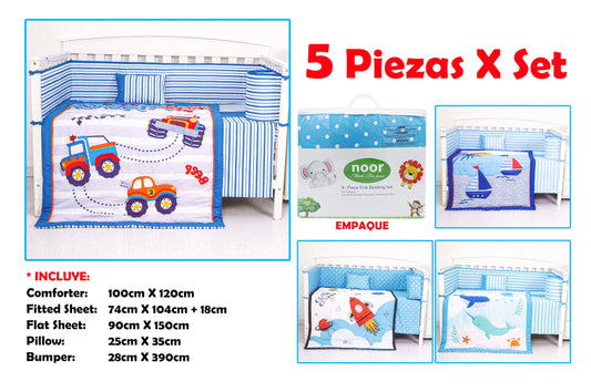 Set para cuna de 5 piezas