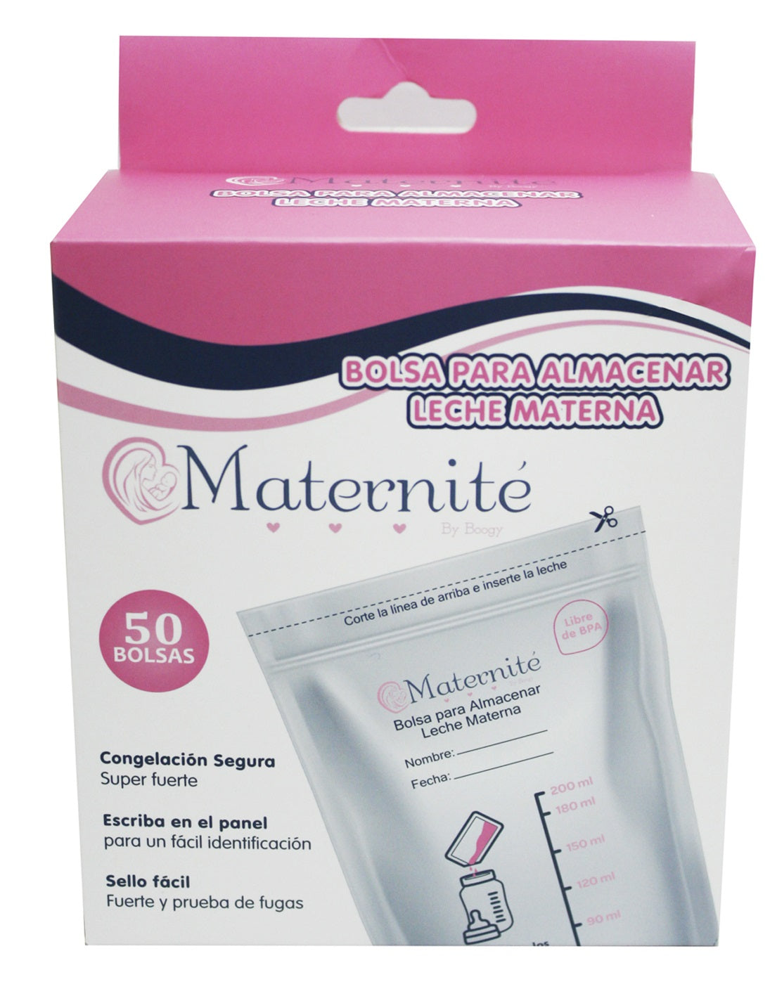 Bolsa para almacenar leche