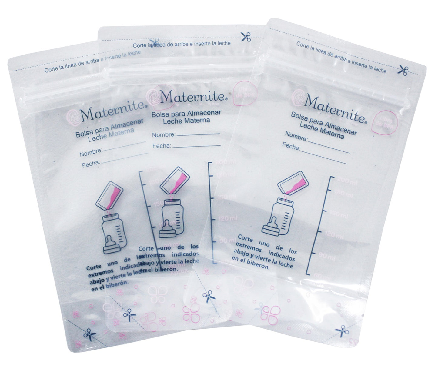 Bolsa para almacenar leche