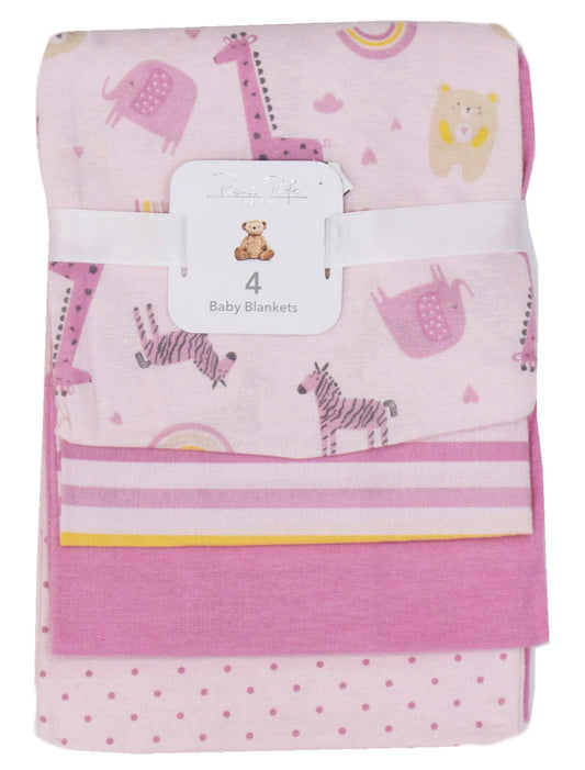 Set de 4 cobijas para bebé