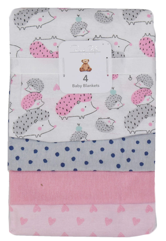 Set de 4 cobijas para bebita